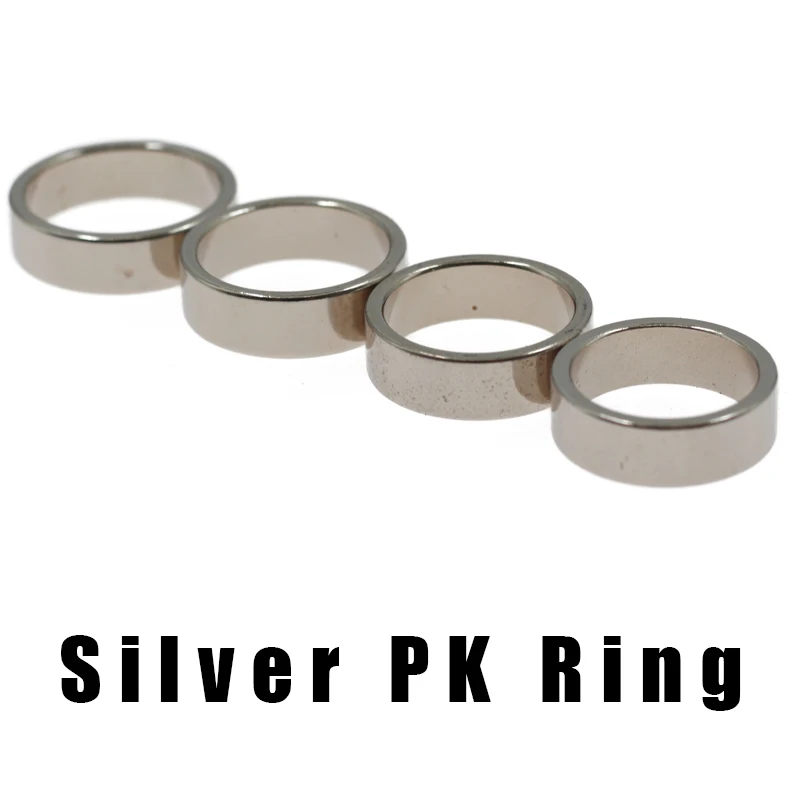 Silver PK Ring Magic Tricks Strong Rings 18/19/20/21mm Coin Finger Decoration