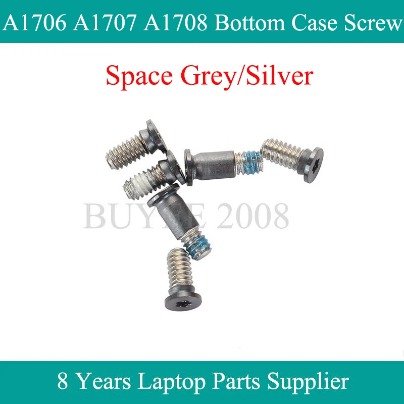 1Set/Lot Space Grey Silver A1706 A1707 A1708 Bottom Case Screws For Macbook Pro 15" A1707 Bottom Cover Screw Set Year laptop screws