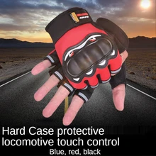 Gants de protection longs doigts pour moto, moto, pour hommes, respirant, Sports de plein air, demi doigt