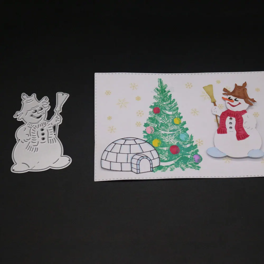 Christmas Snowman Frame Metal Cutting Dies Stencils DIY Scrapbooking Photo Album Decorative Embossing Crafts Template 2019 | Дом и сад