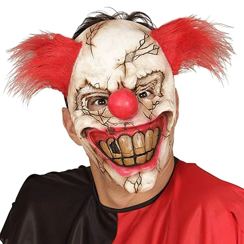 Adult Scary Horror Latex Face Mask Rotface Zombies Halloween Costume Clown Mask