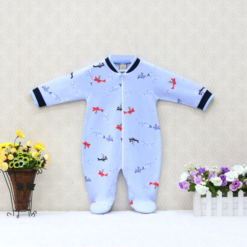 Baby Clothes Pure Cotton Zipper Rompers 0 to 12 Months