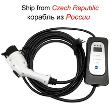 Портативный для домашнего использования EV зарядное устройство тип 1 16A 13A 10A Регулируемый SAE J1772 Электрический для использования в автомобиле