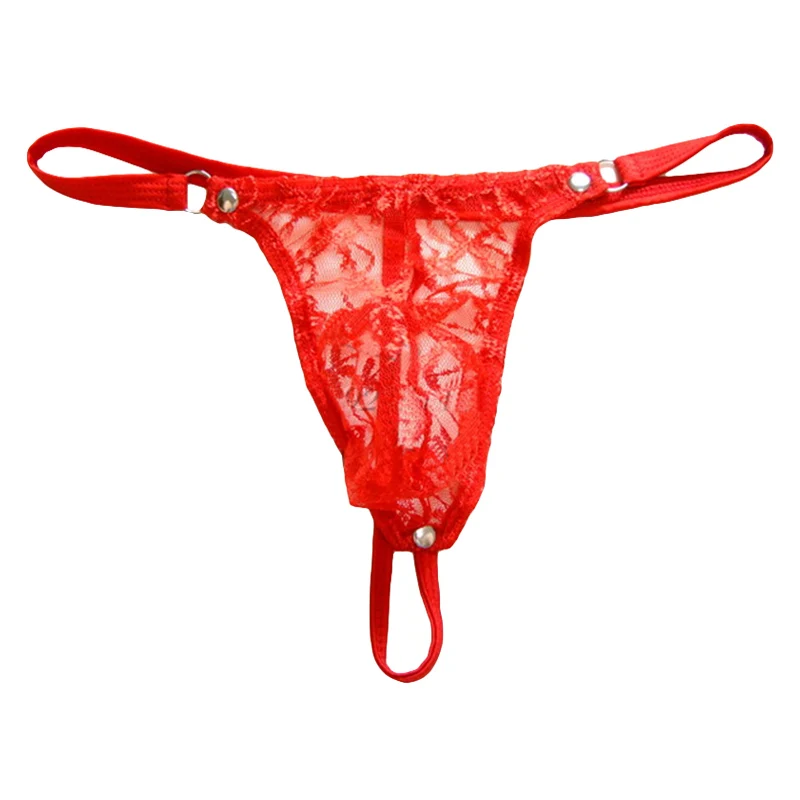 

Men's See through Tanga hombre G-String Transparent Lingerie Men Lace Thong Sexy Underwear Erotic Lingerie Briefs G-String