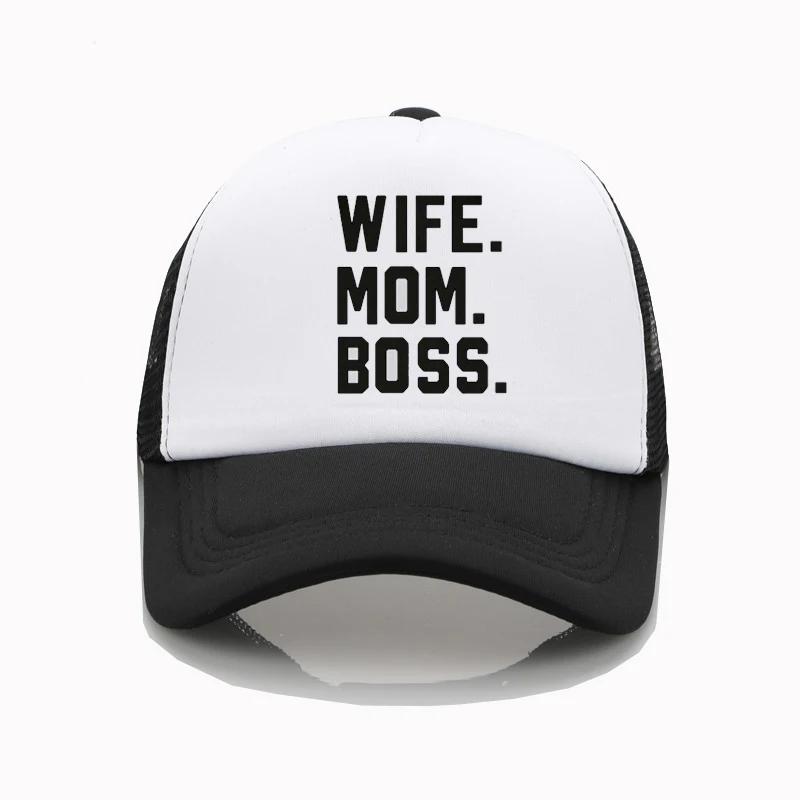 Модные шапки жена принт "mom Boss" Бейсбол Кепки спортивные Кепки шляпа от солнца, кепки, головной убор в хип-хоп стиле унисекс Регулируемый Кепки - Цвет: Небесно-голубой