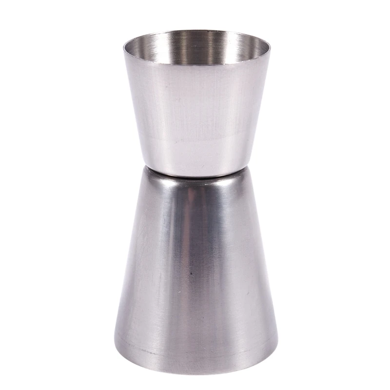Двойной дозатор чашки из нержавеющей стали для измерения спирта коктейль бар бистро 40/20cc