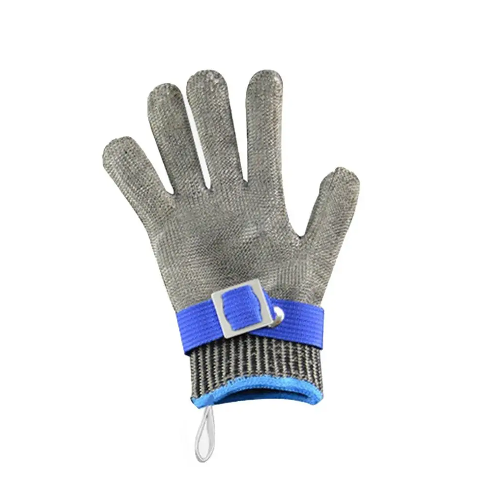 Gray Level 5 Protection Anti-cut Gloves Safety Cut Proof Stab Resistant Stainless Steel Wire Metal Mesh Butcher Safety Work Gloves - Цвет: Gray