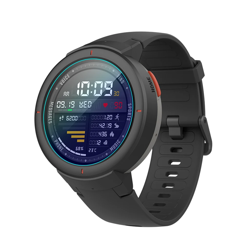 Противоударные Защитные пленки Huami Amazfit Pace Stratos Verge Lite, закаленное стекло, защитные пленки 9 H, Фильмы HD 2.5D, изогнутая защита