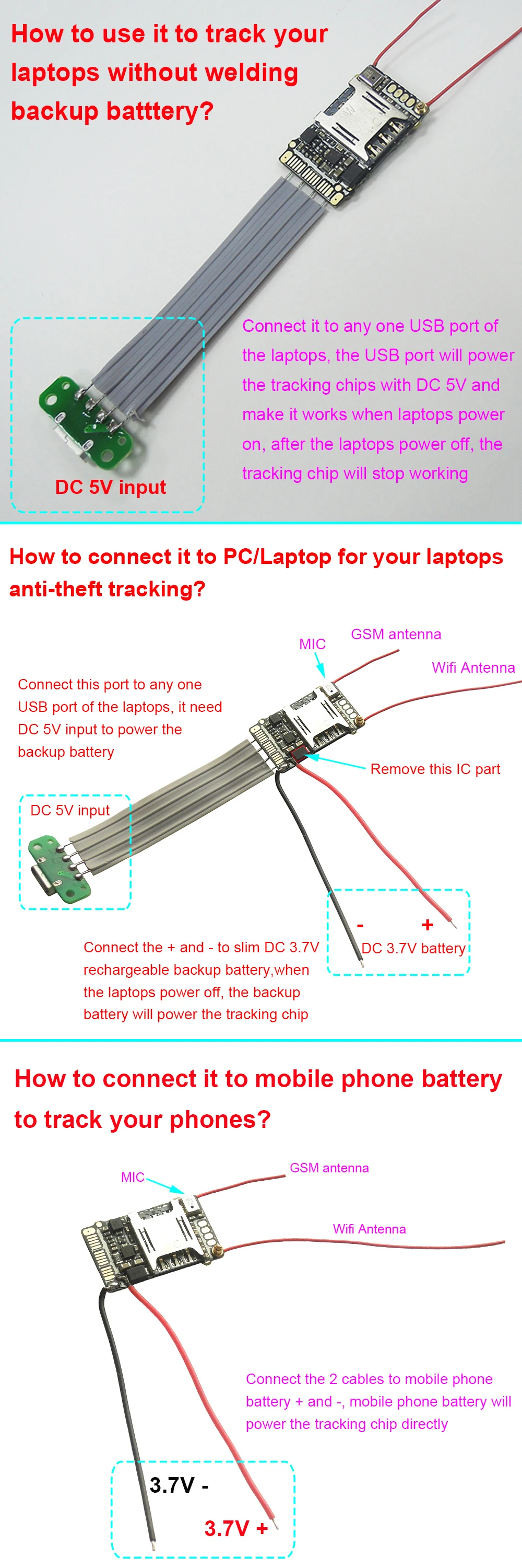 Мировой Минимальный gsm gprs wifi LBS чип устройства слежения для мобильных телефонов/ноутбуков с бесплатным приложением+ Веб-отслеживание