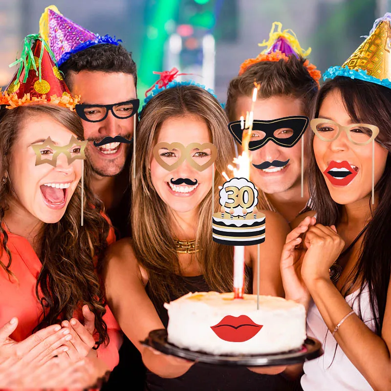 Ballon De Fete De 40e Anniversaire En Or En Feuille D Aluminium Banniere Noire Cadre Photo Decoration De Table De Fete De Joyeux Anniversaire Aliexpress