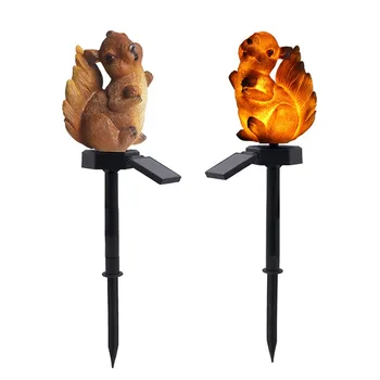 

Squirrel Shape Solar Light With Solar LED Panel Waterproof IP65 Outdoor Solar Powered Warm White Led Path Lawn Yard Garden Lamps