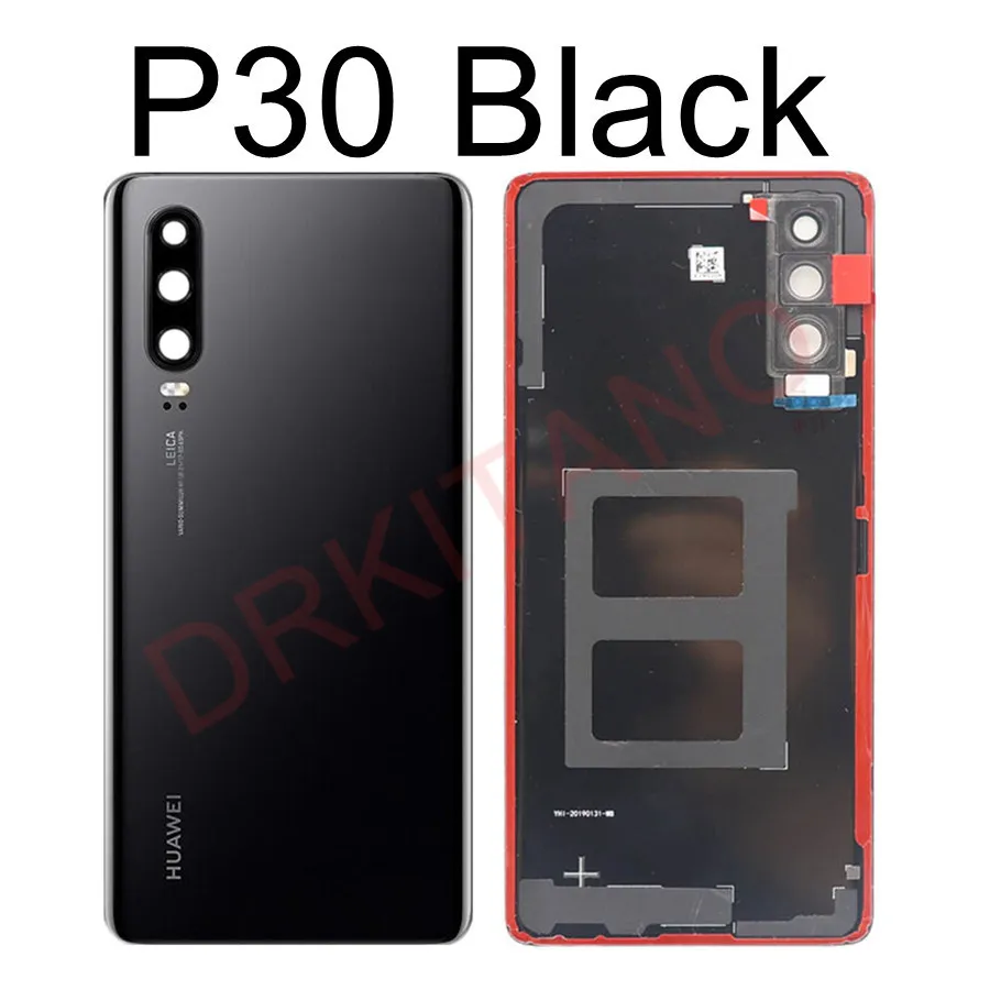 Для huawei P30 Pro Задняя крышка батареи Задняя стеклянная дверь Корпус чехол VOG L04 для huawei P30 крышка батареи+ объектив камеры ELE L09 L29