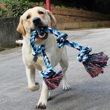 

Pet Chewing Knot Rope Biting Toy Pet Interactive Chew Teething Toy Tooth Cleaning Training Tool