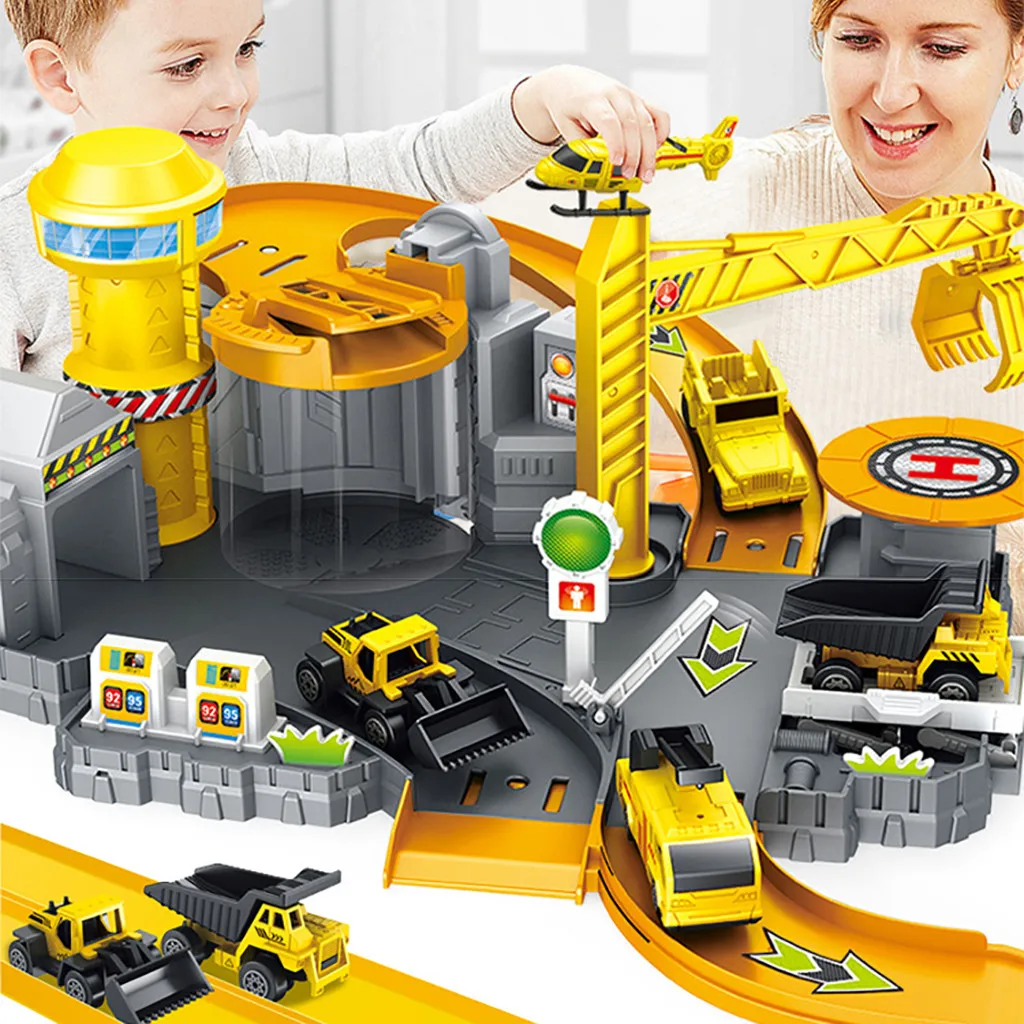 3D город парковка железная дорога сплав автомобиль играть Инженерная пожарная