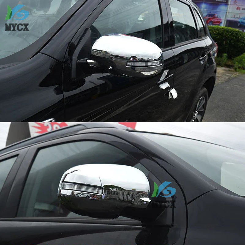 Для Mitsubishi ASX ABS Хромированная внешняя крышка зеркала заднего вида отделка крышки для зеркал автомобиля Стайлинг