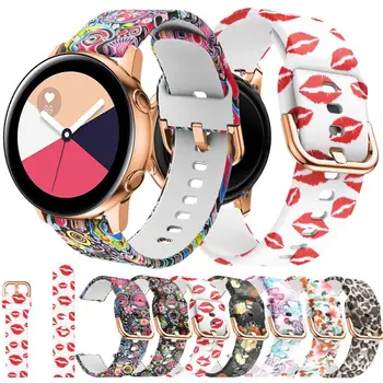 

strap for Samsung galaxy watch active 20mm printed silicone official print strap for Samsung galaxy Smart Accessories