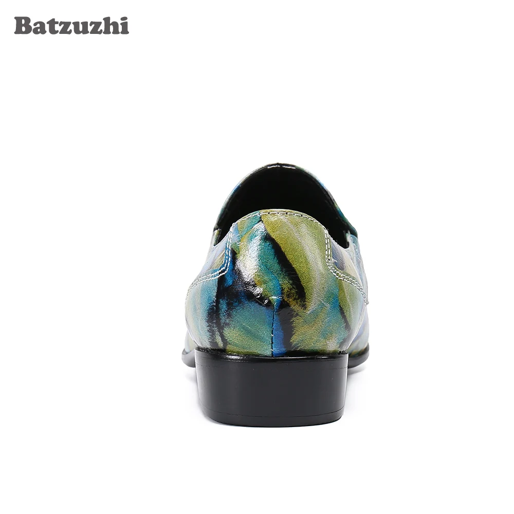 Batzuzhi Fashion Men's Shoes Pointed Toe Business Leather Dress Shoes Formal Leather Shoes Party Rock Zapatos Hombre, Big Sizes