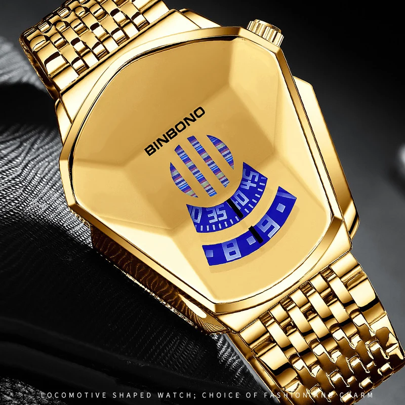 

New Student Watch Personality Black Technology Big Dial Locomotive Concept Watch Domineering Male WATCH QUARTZ WATCH