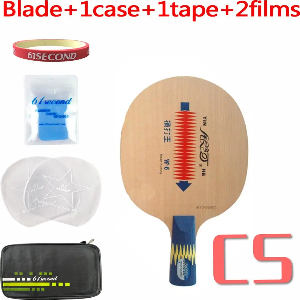 CS with F 1 case Yinhe Млечный Путь галактика W-6 петля король W6 W 6 настольный теннис пинг понг лезвие - Цвет: CS with F 1 case