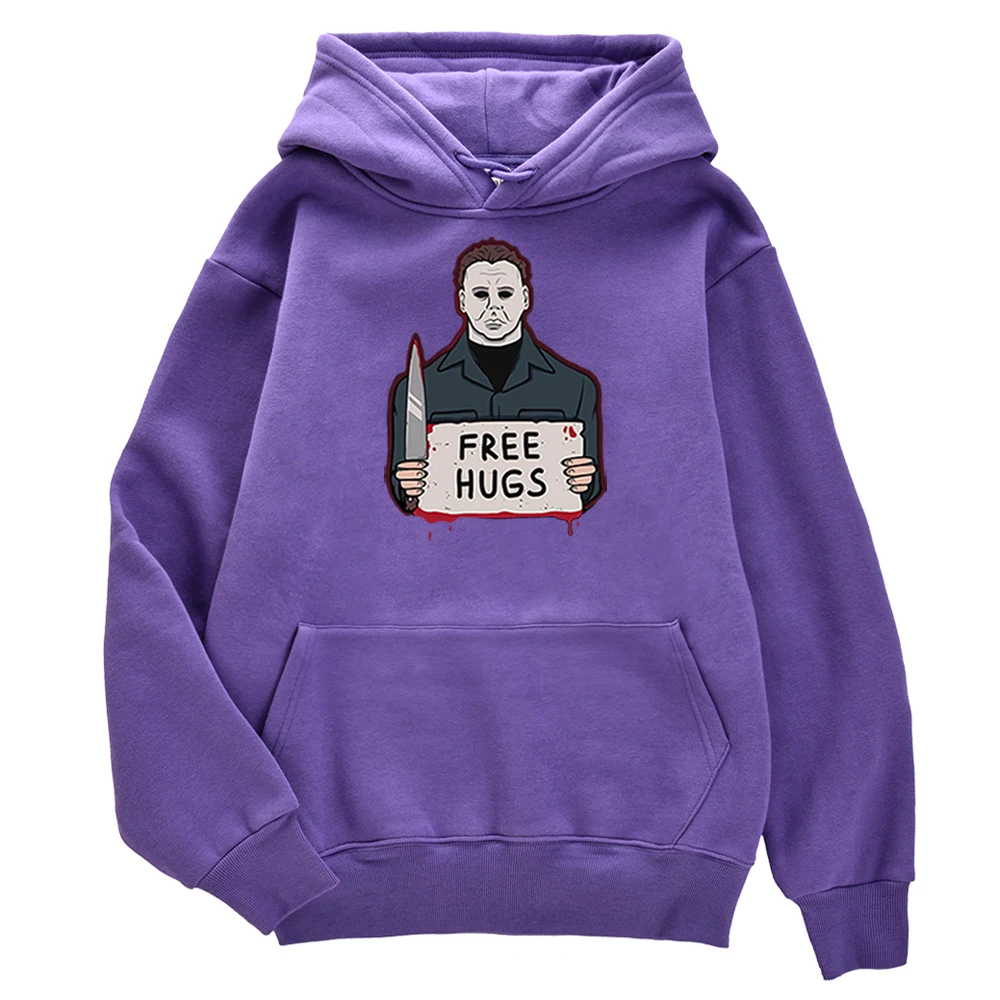 

Movie Texas Chainsaw Massacre Hoodies Men Anime Printing Free Hugs Clothes Hip Hop Fashion Pullover Crewneck Hoody Loose Tops
