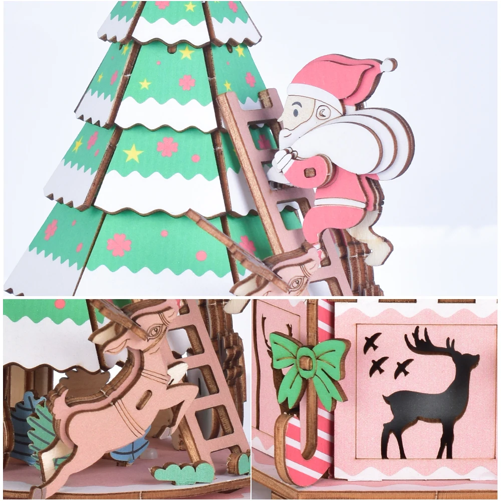 CUTEBEE кукольный дом Миниатюрный DIY кукольный домик с деревянная мебель для дома музыкальная шкатулка игрушки для детей на день рождения Рождественский подарок