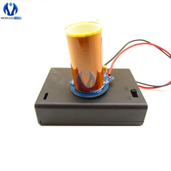 Mini kit bobina tesla kit elettronico fai da te DC4.5V Mini bobina Tesla nessun tipo di arco illuminazione spaziale fai da te con tre batterie AA
