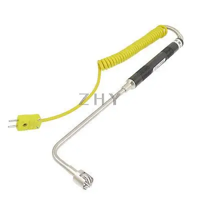 

6mm Diameter Elbowed Probe K Type Yellow Coil Surface Thermocouple