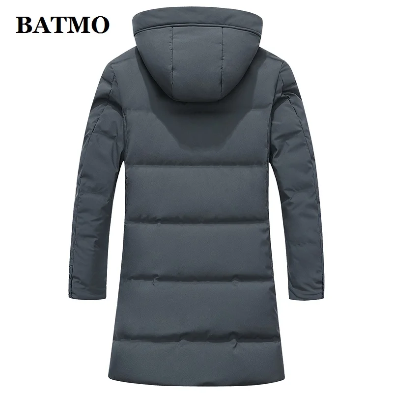 BATMO Новое поступление Зима 90% белые куртки с капюшоном на утином пуху мужские зимние теплые куртки с капюшоном Большие размеры YR8039