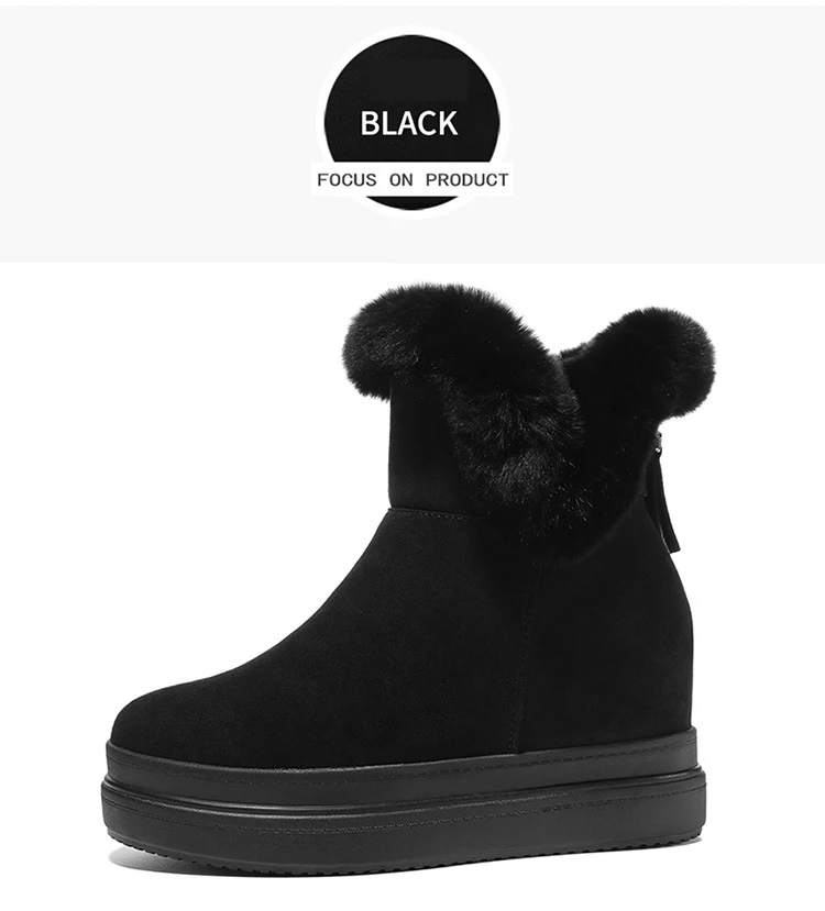 SWYIVY/обувь на танкетке из микрофибры; Chaussure Femme; женские зимние ботинки года; женская зимняя обувь; женские ботильоны; Размеры 35-40