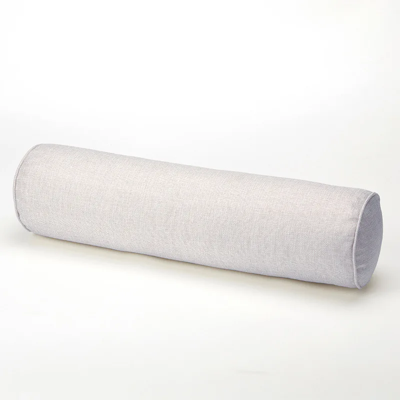 silver grey Однотонная Длинная Круглая Подушка для беременных, хлопок, лен, для шеи, подголовник, подушка для тела, кровать, кресло, автомобильное сиденье, спинка, Подушка для сна - Цвет: silver grey