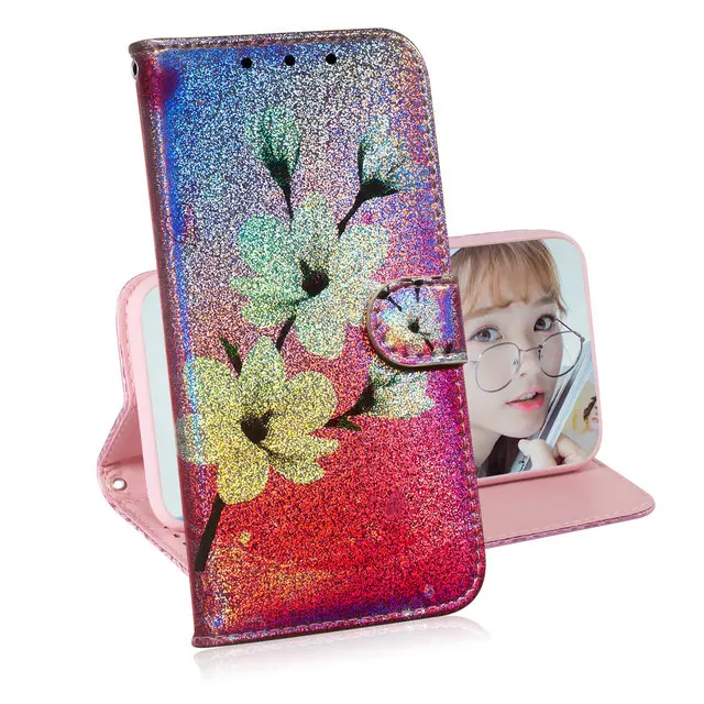 Шикарный шикарный Милый рисунок Флип Etui для iPhone 8 7 6 6s Plus чехол, роскошный Футляр Блеск чехол для iPhone 5 5S SE iPhone8 Coque - Цвет: A-9