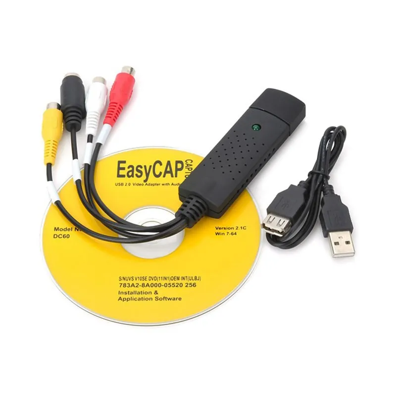 Портативный автомобильный преобразователь USB 2 0 аудио видео DVD карта DVR VHS