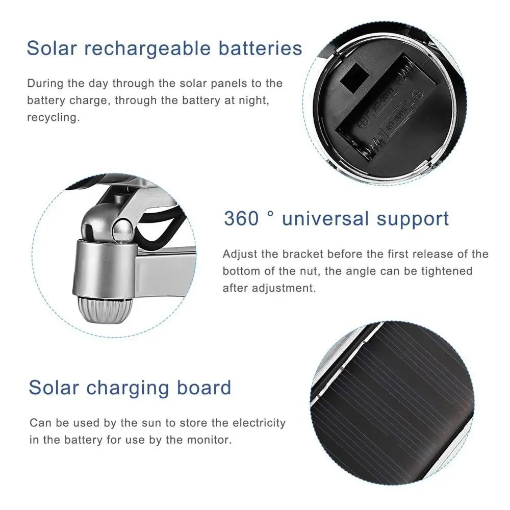 Dummy Fake Camera Solar Power Imitation High Simulation CCTV Camera Outdoor Monitor Waterproof Surveillance Camera