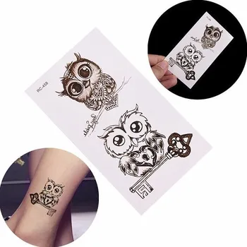 

Fashion Women Girl Temporary Tattoo Sticker Owl Animal Tattoo Sticker Make-up Safe Non-toxic Water resistant temporary tattoo
