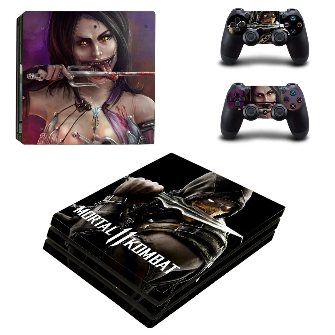 YSP4P-3274 Mmoral Kombat 11 PS4 Pro наклейки PS 4 Play станция 4 Pro наклейки виниловые Pegatinas для playstation 4 Pro консоль и контроллер - Цвет: YSP4P-3274