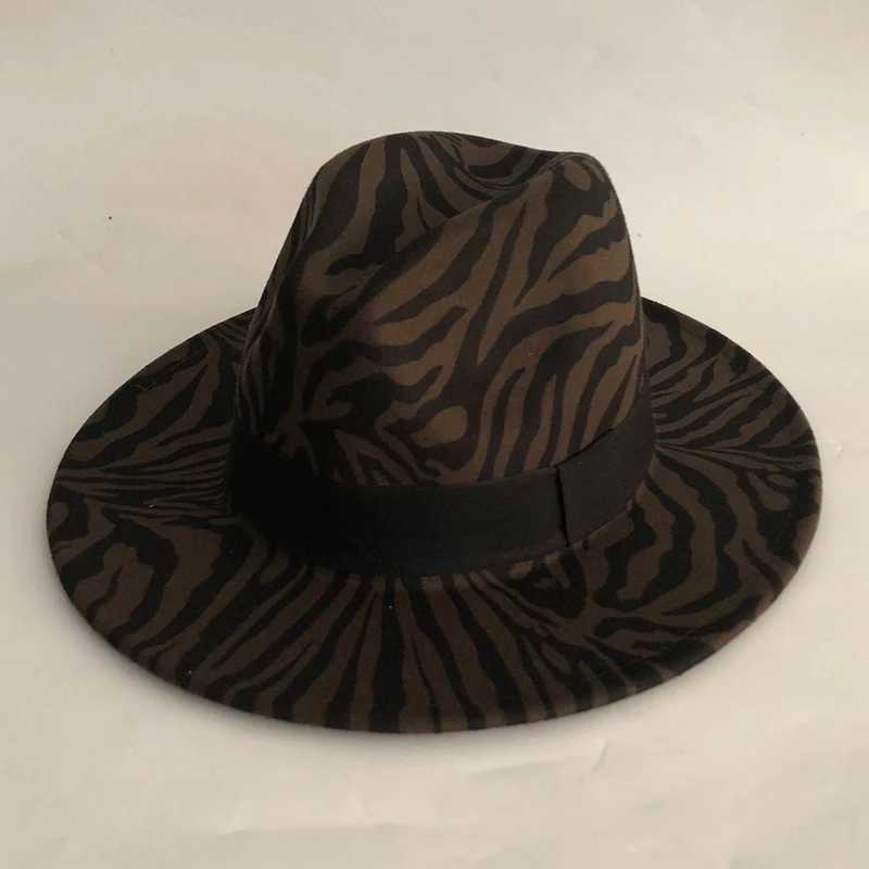 

Fashion New Winter Hats Striped Wool Blend Warm Fedoras For Men Women Casual Spring Wool Artificial Jazz Caps Simple Top Hats