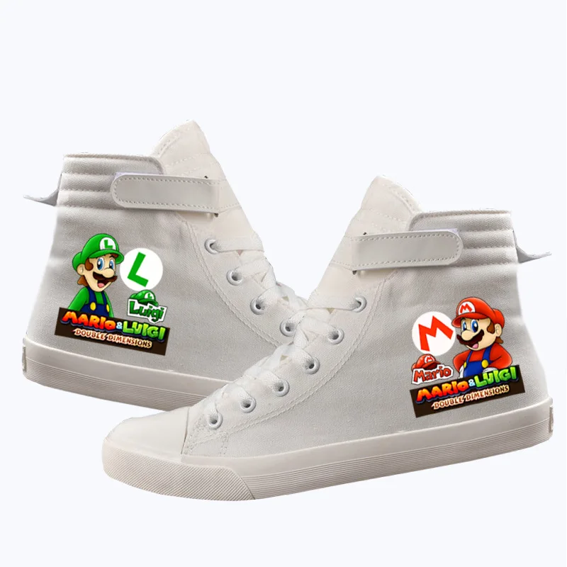 

New Super Mario Men Women High-top Canvas Casual Sports Shoes Printing Couple Student Sneaker For Boys Girls
