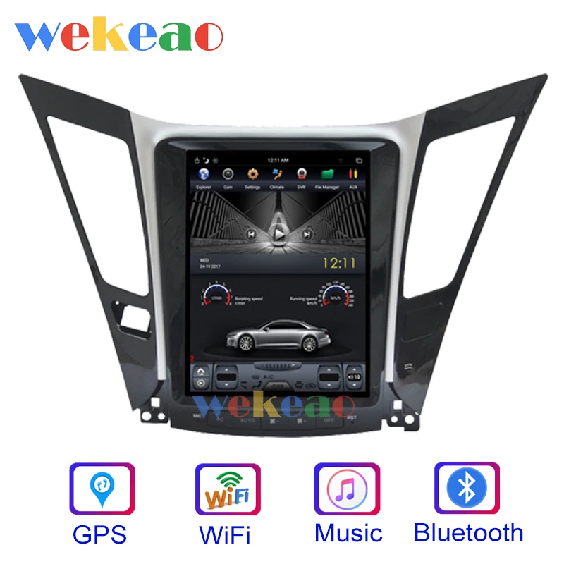 Wekeao вертикальный экран Tesla стиль 10,4 ''Android автомобильный Радио gps навигация для hyundai Sonata автомобильный dvd-плеер 2012