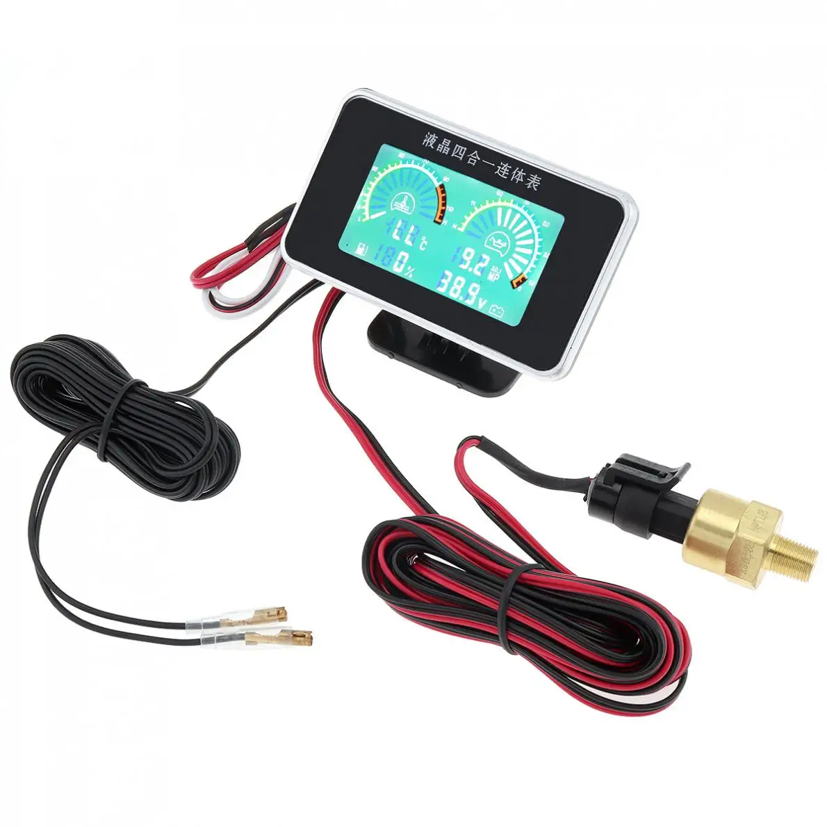 12 V/24 V Универсальный ЖК-дисплей цифровой вольт переменного тока датчик воды датчик температуры масла Давление топлива автомобильный измерительный прибор с Сенсор для автомобиля/грузовика