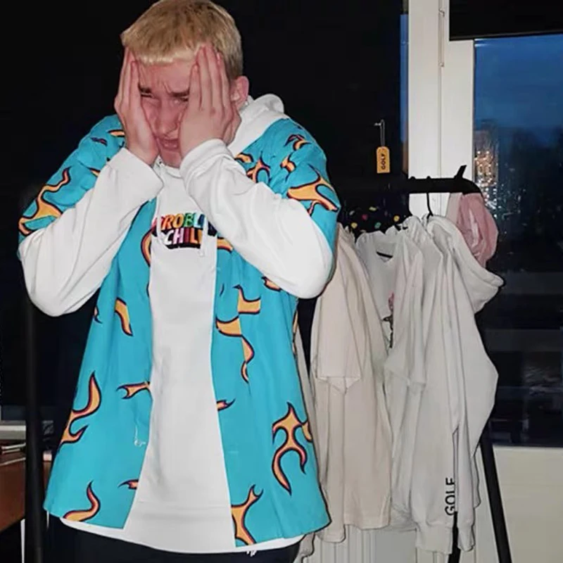 golf wang flame button up