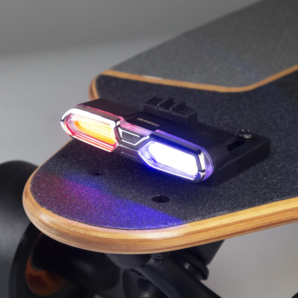 V3.0 Waterproof USB Rechargeable Skataboard LED Flashing Safety Rear Light