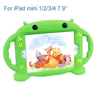CHINFAI противоударный детский безопасный Чехол для iPad Air 2, чехол с ручками для iPad mini, водонепроницаемый силиконовый чехол для iPad Pro 10,5 - Цвет: 5413GN