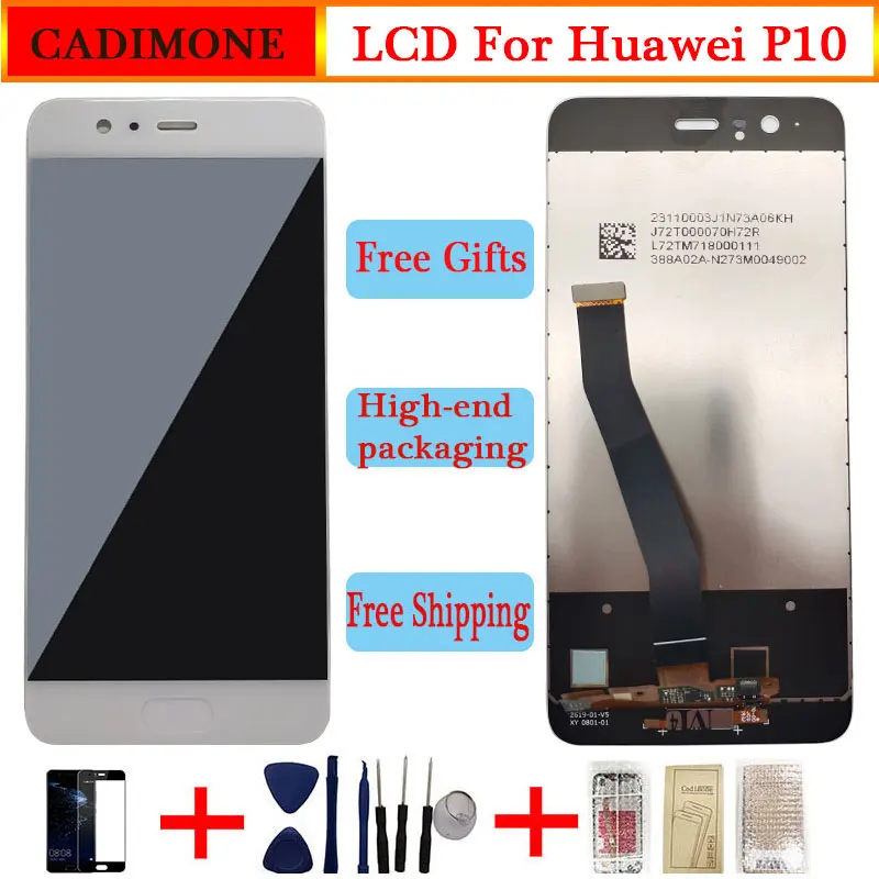 Для Huawei P10 дисплей экран 5 1 &quotAAA Качество ЖК + рамка Замена для LCD Sceen VTR AL00 AL01