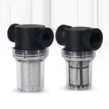 

1pc Water Pipe Filter Transparent Pre-Filter Water Purifier Water Purification Pipes (4/6 Point/1" Interface 80 Mesh Network)