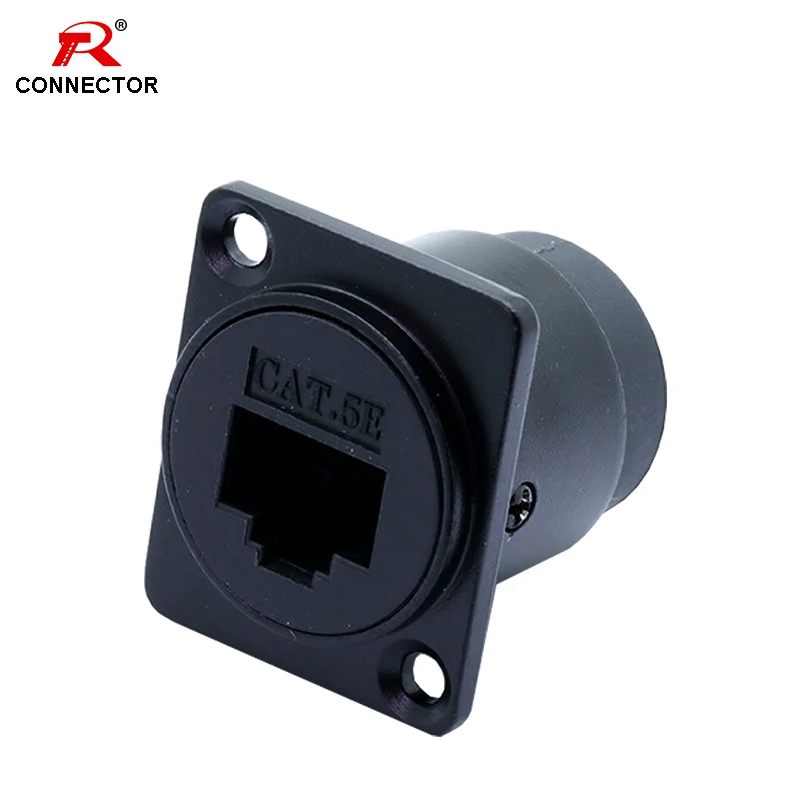 

1pc RJ45 Connector, RJ45 Network CAT 5E/CAT 6 Panel Mount Chassis Connector, Cat.5E /6 Internet RJ45 8p8c Modular