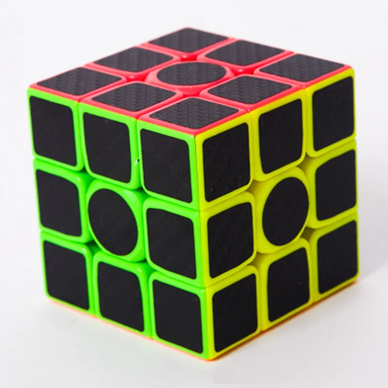 Кубик 3х3х3, гладкое углеродное волокно Стикеры Rubix крутые детские игрушки магические игрушки для детей