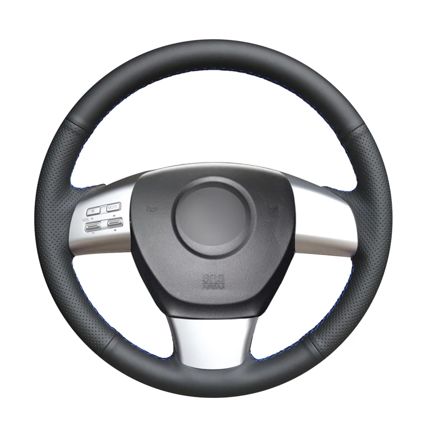 

Hand-stitched Black PU Artificial Leather Car Steering Wheel Cover for Mazda 6 (US) 2009-2010 Mazda 8 2011-2015 CX-9 CX9 2007