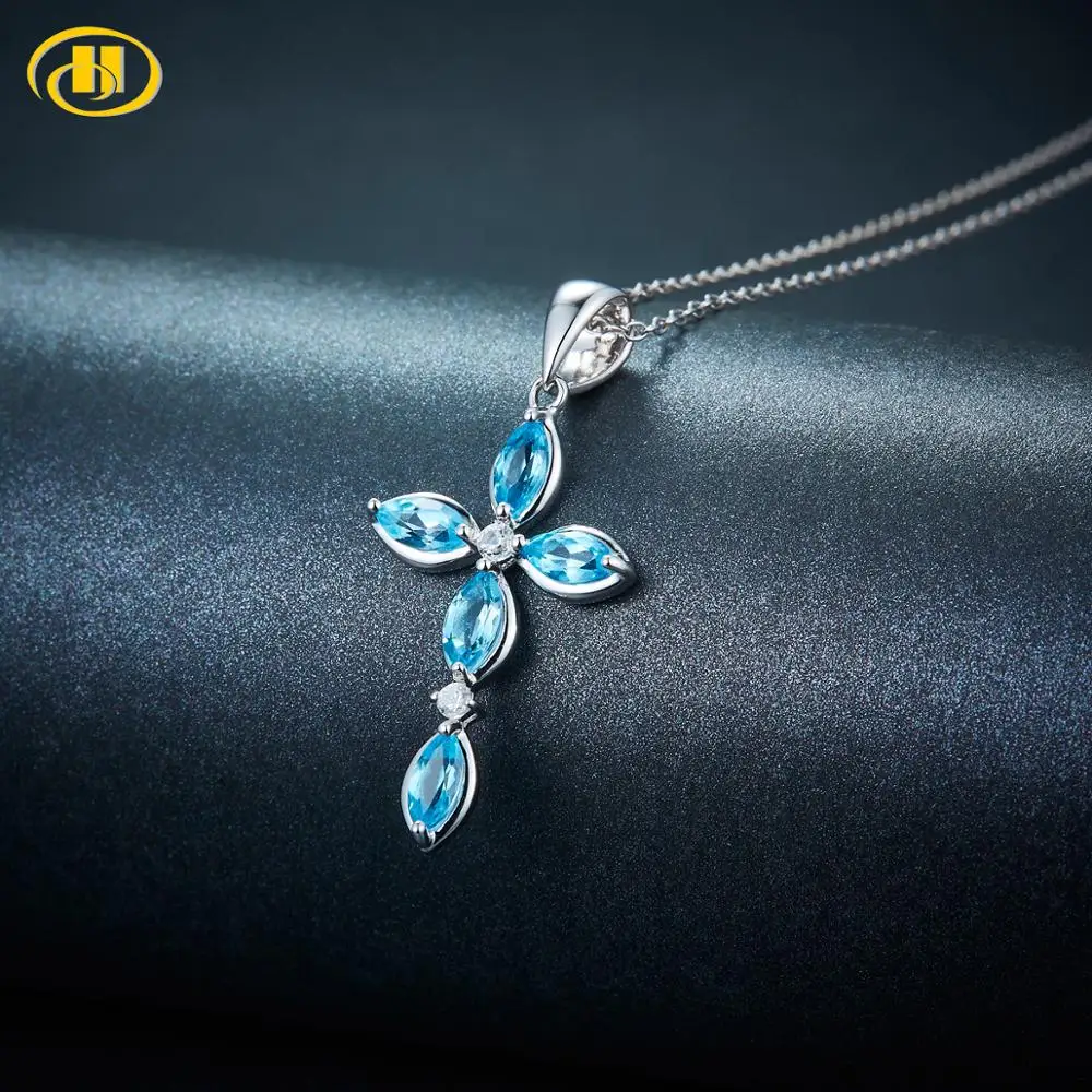 Подвеска Hutang Cross ювелирное изделие из серебра 925 пробы ожерелье с натуральным