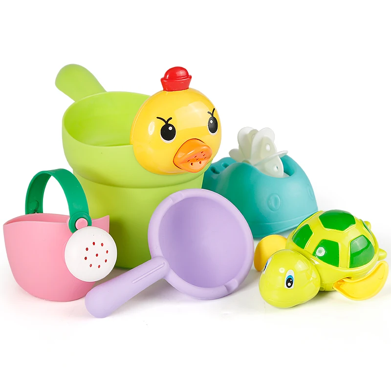 Игрушки для ванной поросенок на лодках для плавания, детские водные игрушки для мальчиков и девочек, пляжные игрушки для купания, игрушки для детей, подарок для ванной, пластик CC50TB - Цвет: 5
