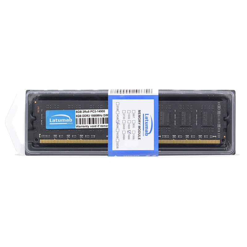 Latumab DDR3 4 ГБ 8 16 32 PC3 1066 МГц 1333 1600 1866 10600 12800 8500 ОЗУ для ПК модуль настольного